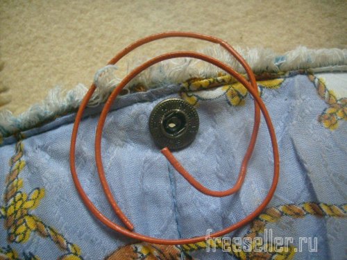 Установка шнурка через пуговицу кнопку