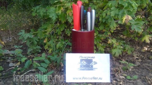 Самодельная подставка для ножей с наполнителем