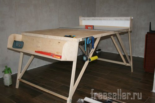 Самодельный быстроразборный обойный стол