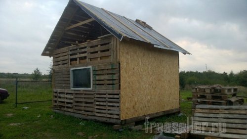 Дом из поддонов своими руками