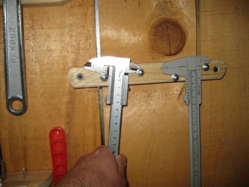 Снятие штангельциркуля с самодельного держателя