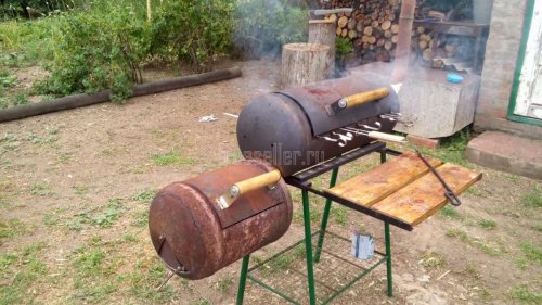 Мангал коптильня из газового баллона своими руками