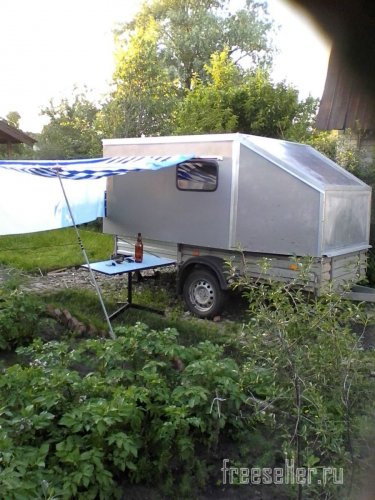 Самодельный прицеп для перевозки лодки и отдыха