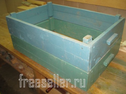 Модульные секции самодельного наборного ящика для овощей