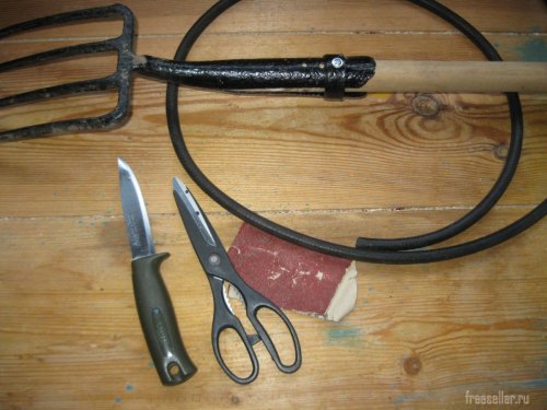Материалы и инструменты для изготовления резиновых наконечников для вил