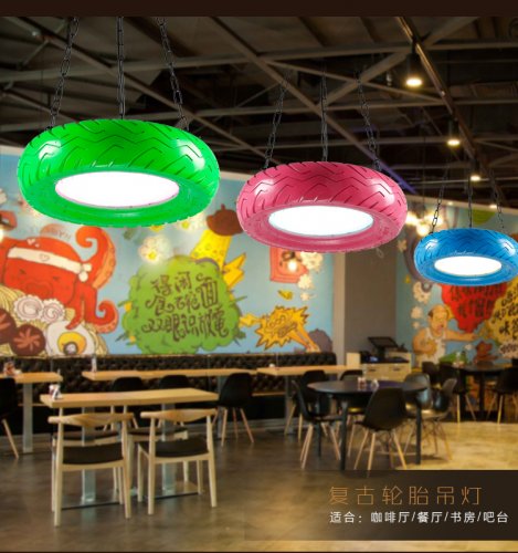 Светильники из шин в стиле лофт