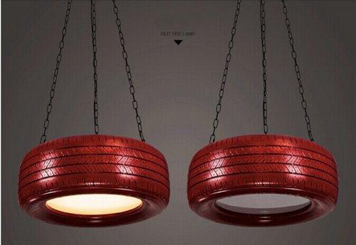 Светильники из шин в стиле лофт