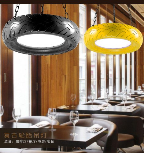 Светильники из шин в стиле лофт