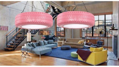 Светильники из шин в стиле лофт