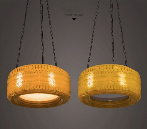 Светильники из шин в стиле лофт