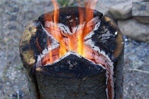 Печь из бревна - Финская свеча своими руками