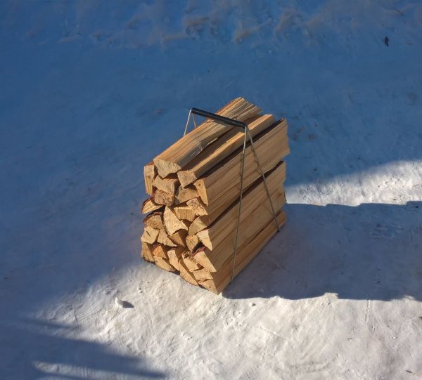 Самодельные рамочные носилки для дров