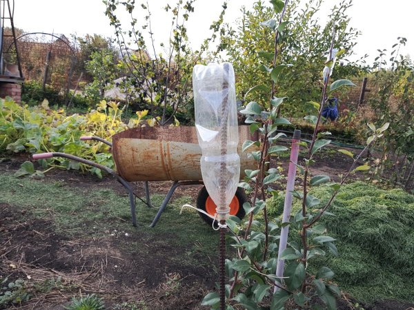 Отпугивалки для кротов из пластиковых бутылок