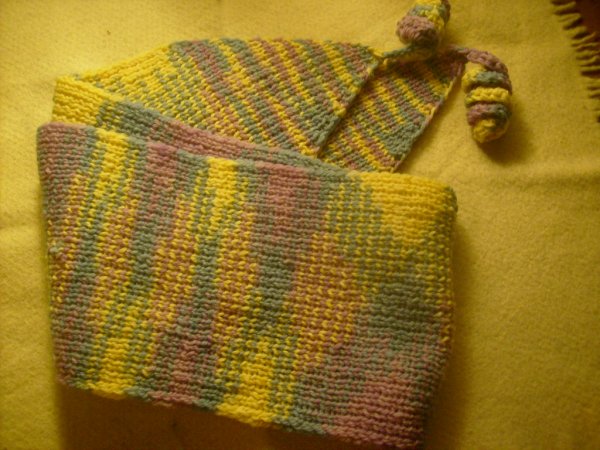 Вяжем своими руками детский шарфик с кудряшками