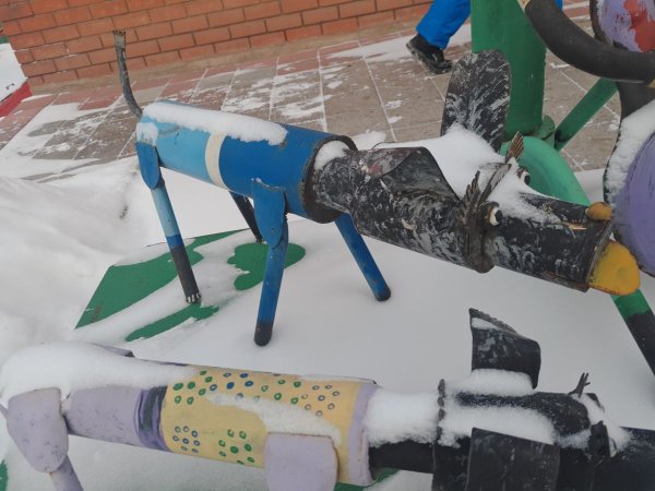 Фигурки зверей музыкантов из труб