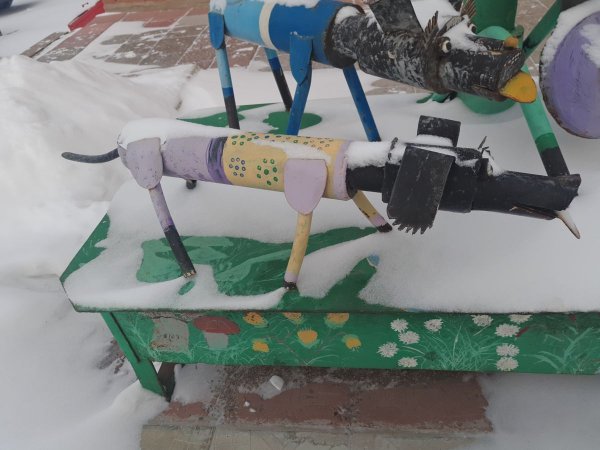 Фигурки зверей музыкантов из труб