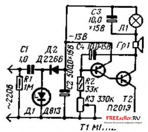 Электронный метроном - схема