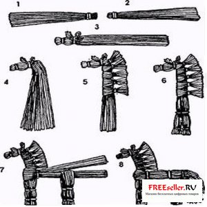 Изготовление соломенной лошадки