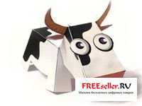 Бумажная модель коровы
