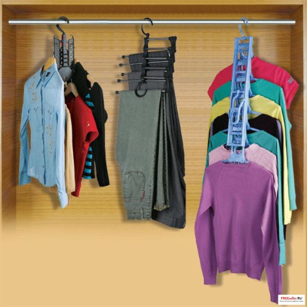 Самодельная вешалка на 5 вещей