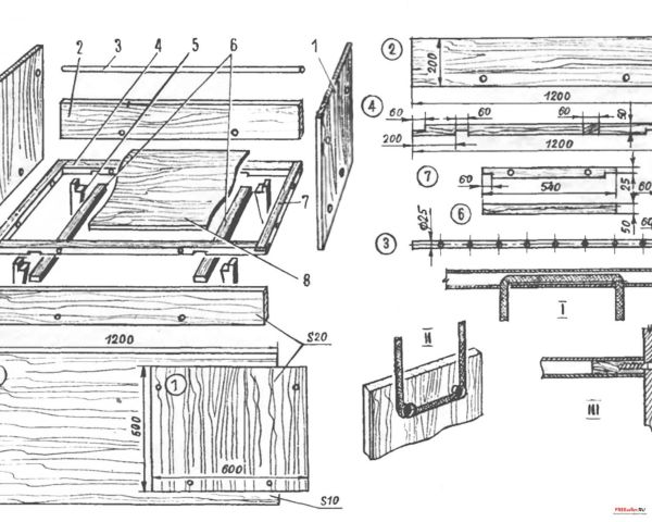 Детали самодельной детской кроватеи