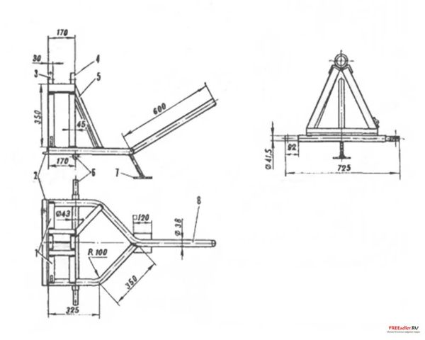 Бетономешалка своими руками. Чертежи рамы