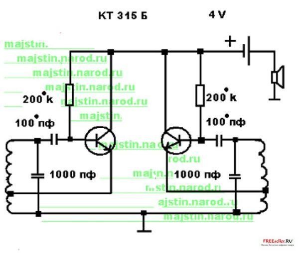Металлоискатель на срывах синхронизации своими руками. -Схема