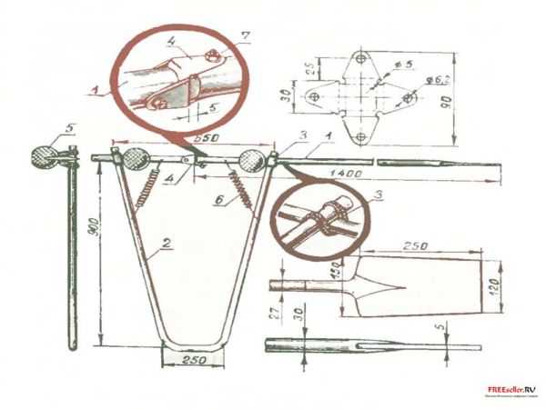 Аппарат для гребли пловца ногами