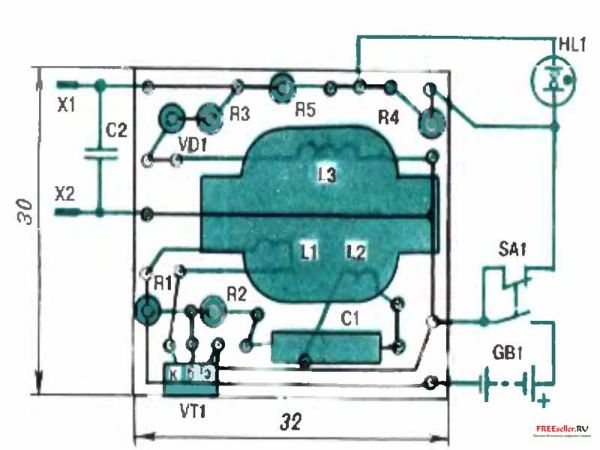 принципиальная электрическая схема гальванического электрошокера.