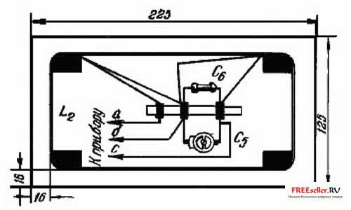 Пластина с витками катушки металлоискателя