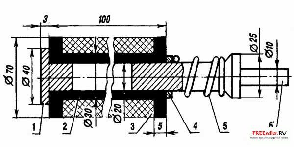 Устройство автоматического полива - схема. Электромагнит управления заслонкой: