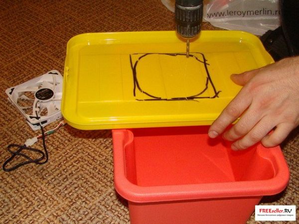 Делаем самодельный увлажнитель воздуха из пластикового ящика