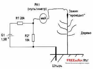 Электростимулятор роста растений - электронная схема