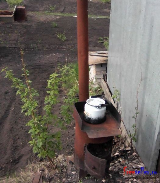 Самодельная печь - круглая буржуйка.