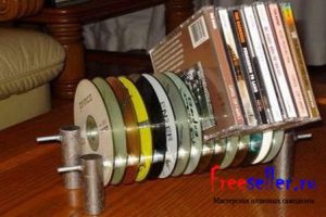 Подставка для дисков из CD дисков своими руками