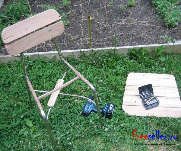 Реставрация старого стула с использование поддона