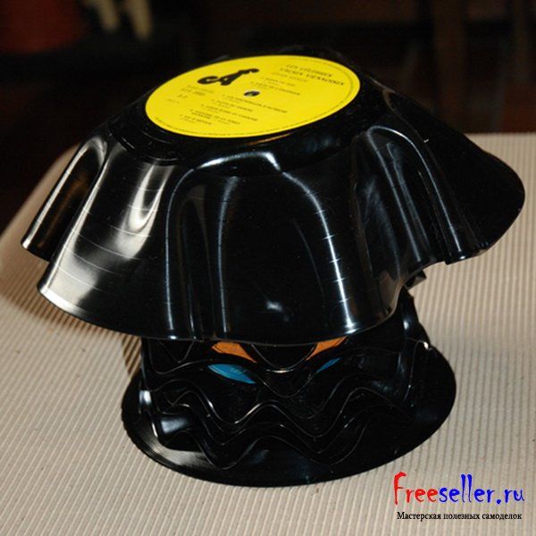 Как сделать чашки из пластинок