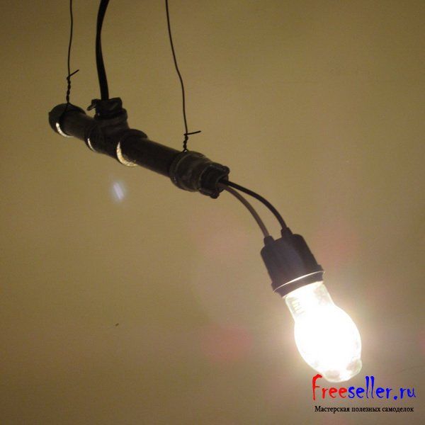 Самодельный светильник из труб