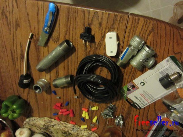 Самодельный светильник из труб - процесс изготовления