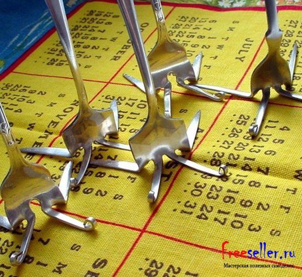 Самодельные подставки из вилок