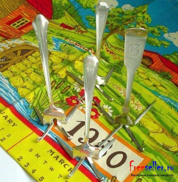 Самодельные подставки из вилок