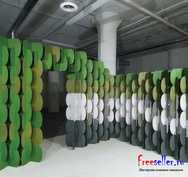 Модульные перегородки из коробок