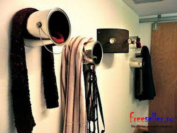 Вешалки для гардероба из жестяных банок своими руками