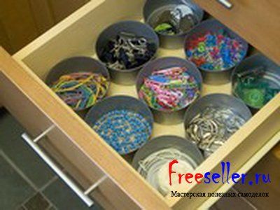 Коробочки для хранения мелочей из консервных банок