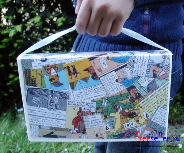 Сумка из коробки от видеокассеты