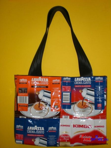 Самодельные сумки из пакетов от кофе