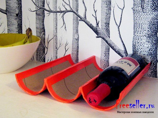 Подставка для вина из тубы - своими руками. Отличная идея.