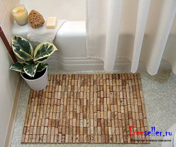 Декоративный коврик из пробок своими руками
