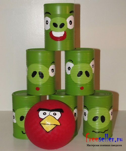 Самодельные игрушки в стиле Angry Birds