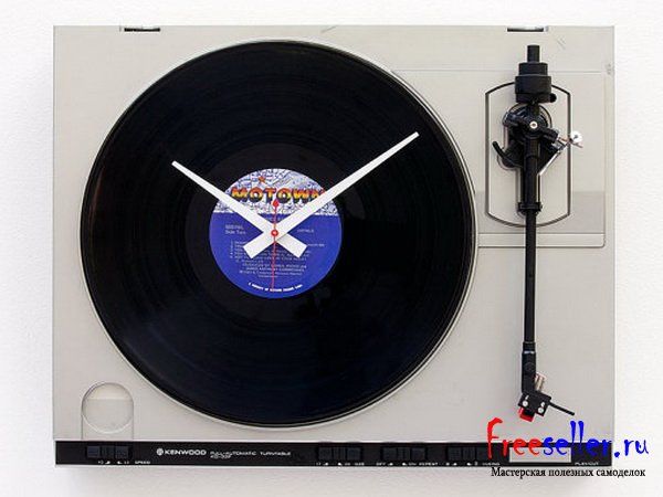 Настенные часы из проигрывателя своими руками